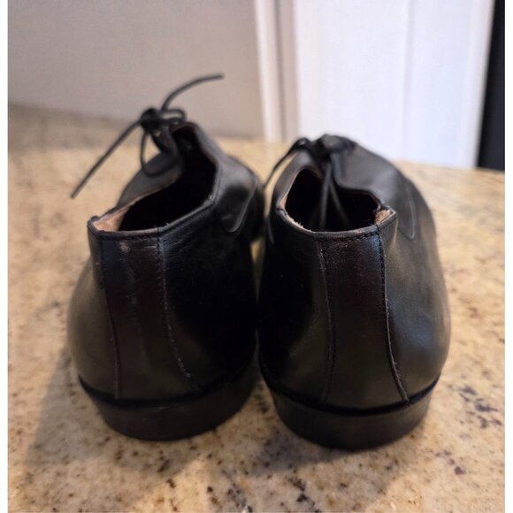 Yves Saint Laurent YSL Mens Sz 9 Leather Cap Toe Lace-Up Oxfords Black Leather main image 13